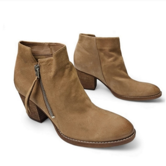 Women's Sam Edelman Macon Suede Ankle Bootie - Golden Caramel - Picture 3 of 10